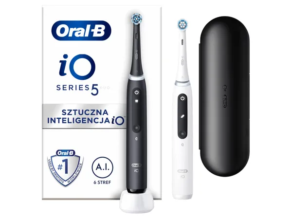 Szczoteczka Elektryczna ORAL-B IO Series 5 Duo Black/White Najlepsza ...