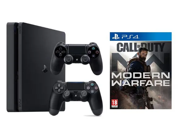 Kedelig efterklang Ekspert SONY Playstation 4 Slim 500 GB + 2 x Dualshock 4 + Call of Duty: Modern  Warfare najlepsza cena, opinie - sklep online Neo24