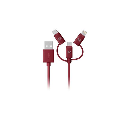 FRESH'N'REBEL USB - micro-USB/Lightning/USB-C 0.2m  Ruby Red-Zdjęcie-0