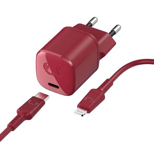 FRESH'N'REBEL USB-C 18W + kabel lightning Ruby Red-Zdjęcie-0