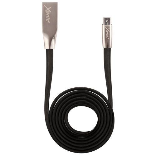 Zdjęcia - Kabel Xenic USB-MICRO USB 1,2M, metalowe końcówki czarny 