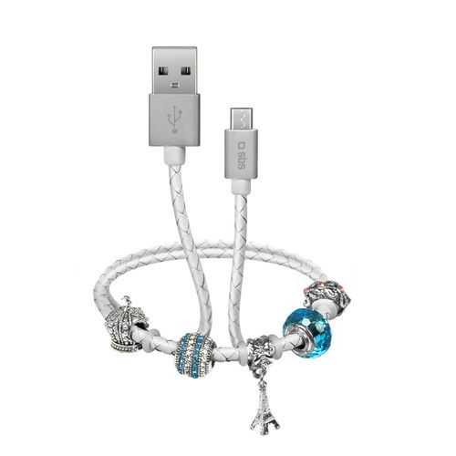 Kabel USB-microUSB SBS CHARMS a'la bransoletka-Zdjęcie-0